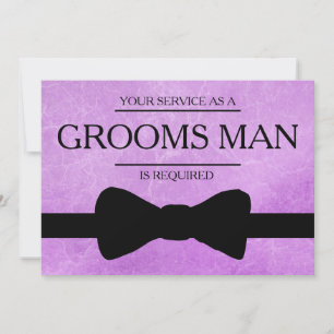Din tjänst har begärts som bästa man Groomsman i Inbjudningar