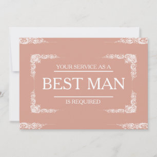 Din tjänst har begärts som bästa man Groomsman i Inbjudningar