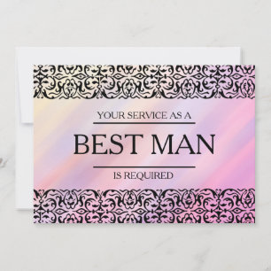 Din tjänst har begärts som bästa man Groomsman i Inbjudningar
