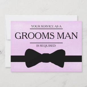 Din tjänst har begärts som bästa man Groomsman i Inbjudningar