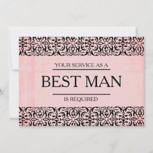 Din tjänst har begärts som bästa man Groomsman i Inbjudningar