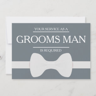 Din tjänst har begärts som bästa man Groomsman i Inbjudningar