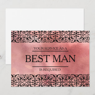 Din tjänst har begärts som bästa man Groomsman i Inbjudningar