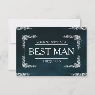 Din tjänst har begärts som bästa man Groomsman i Inbjudningar