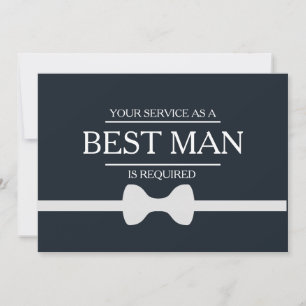 Din tjänst har begärts som bästa man Groomsman i Inbjudningar