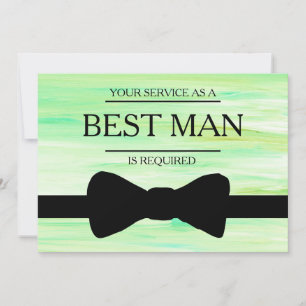 Din tjänst har begärts som bästa man Groomsman i Inbjudningar