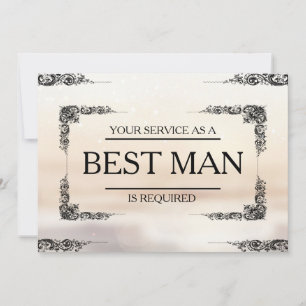 Din tjänst har begärts som bästa man Groomsman i Inbjudningar