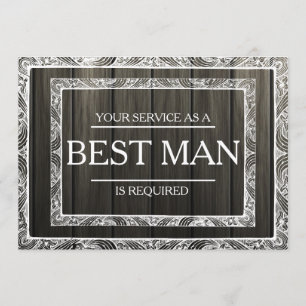 Din tjänst har begärts som bäste man Groomsman Inbjudningar