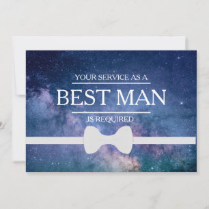 Din tjänst har begärts som bäste man Groomsman Inbjudningar