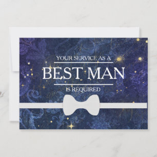 Din tjänst har begärts som bäste man Groomsman Inbjudningar