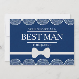 Din tjänst har begärts som bäste man Groomsman Inbjudningar