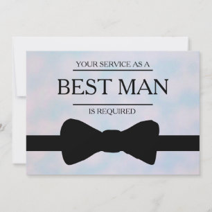 Din tjänst har begärts som bäste man Groomsman Inbjudningar