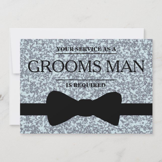 Din tjänst har begärts som bäste man Groomsman Inbjudningar (Framsida)