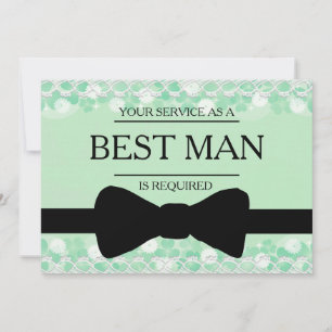Din tjänst har begärts som bäste man Groomsman Inbjudningar