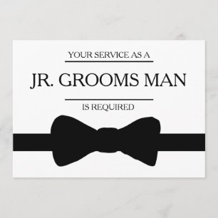 Din tjänst har begärts som bäste man Groomsman Inbjudningar