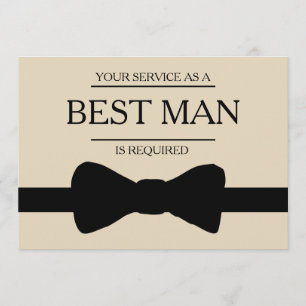 Din tjänst har begärts som bäste man Groomsman Inbjudningar
