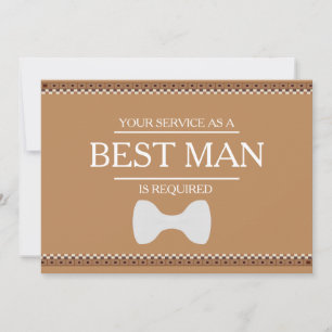 Din tjänst har begärts som bäste man Groomsman Inbjudningar