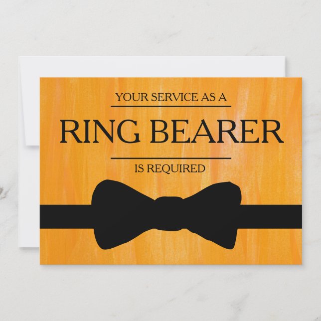 Din tjänst har begärts som bäste man Groomsman Inbjudningar (Framsida)