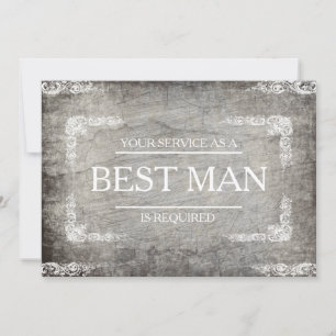 Din tjänst har begärts som bäste man Groomsman Inbjudningar