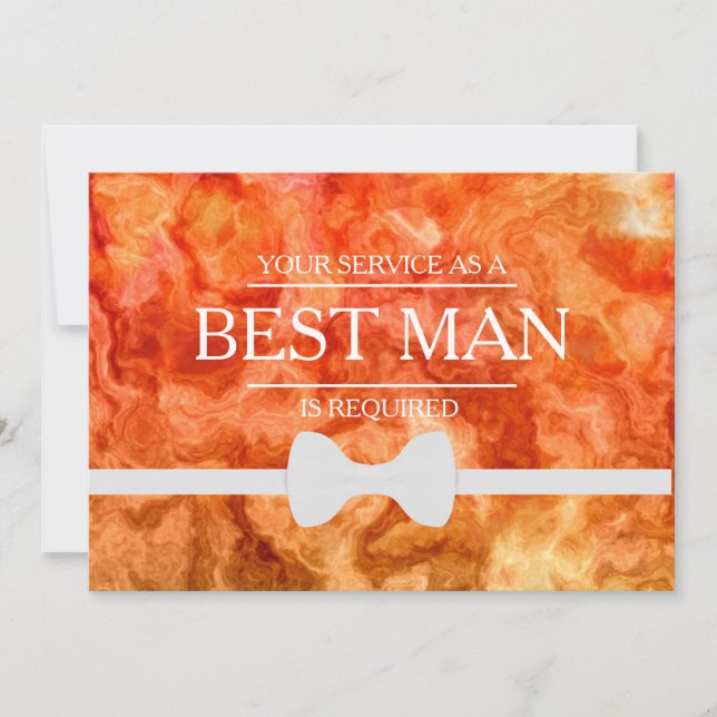 Din tjänst har begärts som bäste man Groomsman Inbjudningar (Framsida)