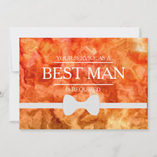 Din tjänst har begärts som bäste man Groomsman Inbjudningar