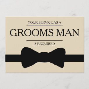 Din tjänst har begärts som bäste man Groomsman Inbjudningar