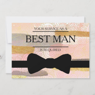 Din tjänst har begärts som bäste man Groomsman Inbjudningar