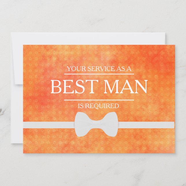 Din tjänst har begärts som bäste man Groomsman Inbjudningar (Framsida)