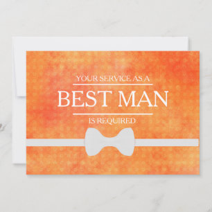 Din tjänst har begärts som bäste man Groomsman Inbjudningar