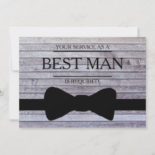 Din tjänst har begärts som bäste man Groomsman Inbjudningar