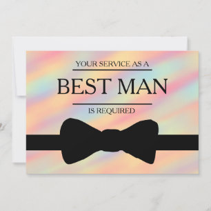 Din tjänst har begärts som bäste man Groomsman Inbjudningar
