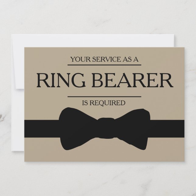 Din tjänst har begärts som bäste man Groomsman Inbjudningar (Framsida)