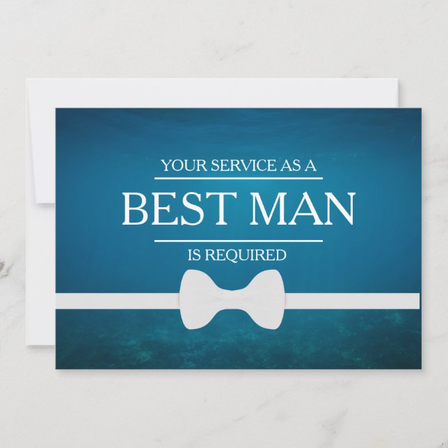 Din tjänst har begärts som bäste man Groomsman Inbjudningar (Framsida)