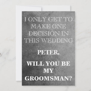 Din tjänst som Groomsman-begäran Inbjudningar
