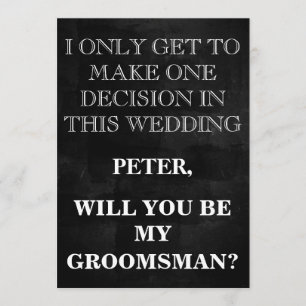 Din tjänst som Groomsman-begäran Inbjudningar
