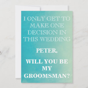 Din tjänst som Groomsman-begäran Inbjudningar