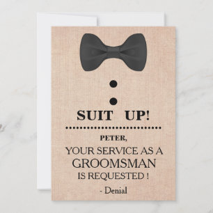 Din tjänst som Groomsman-begäran Inbjudningar