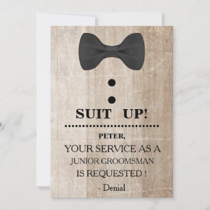 Din tjänst som Groomsman-begäran Inbjudningar