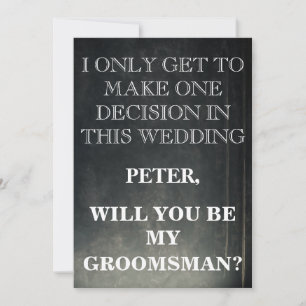 Din tjänst som Groomsman-begäran Inbjudningar