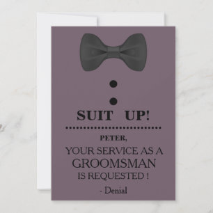Din tjänst som Groomsman-begäran Inbjudningar