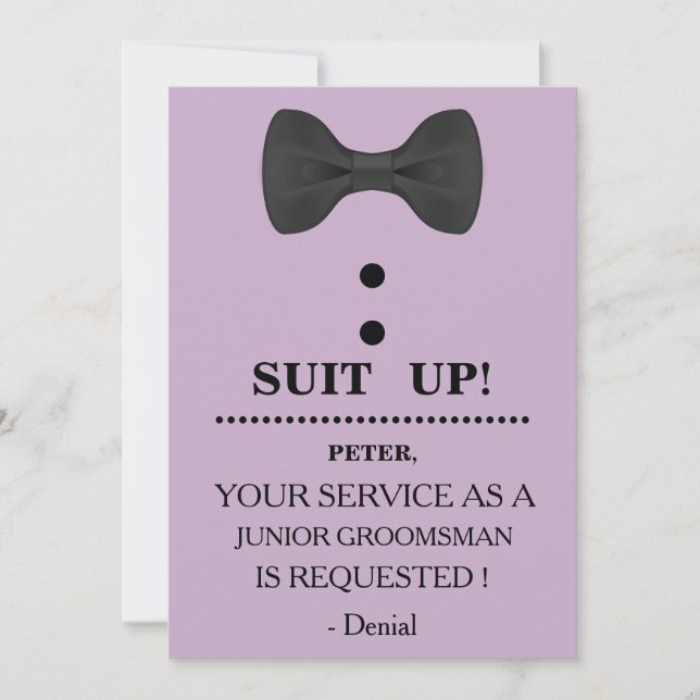 Din tjänst som Groomsman-begäran Inbjudningar (Framsida)