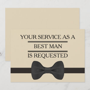 Din tjänst som Groomsman Best Man-förfrågan Inbjudningar
