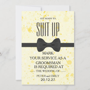 Din tjänst som groomsman inbjudan