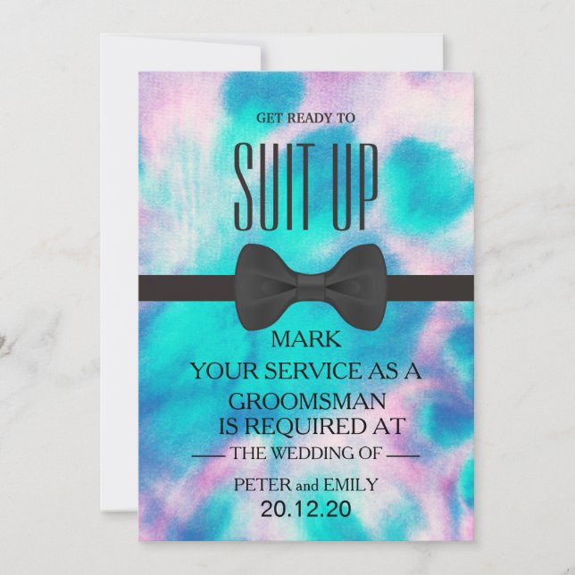 Din tjänst som Groomsman-inbjudan Inbjudningar (Framsida)