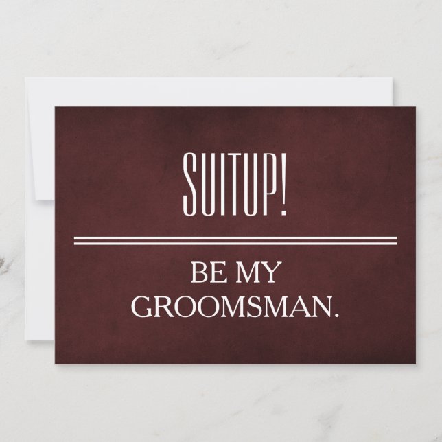Din tjänst som Groomsman-inbjudan Inbjudningar (Framsida)