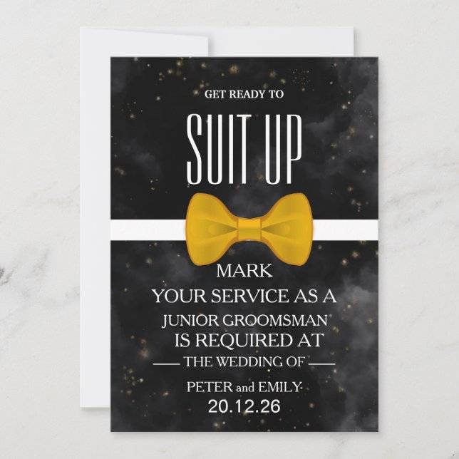 Din tjänst som Groomsman-inbjudan Inbjudningar (Framsida)
