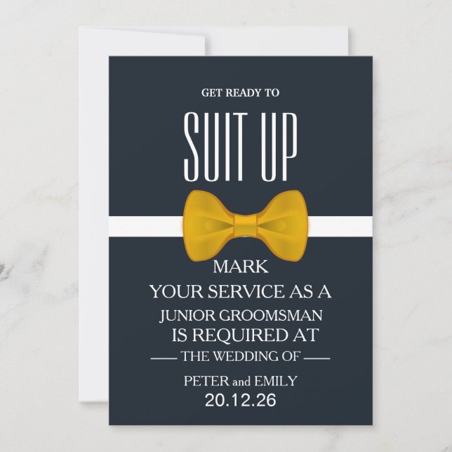 Din tjänst som Groomsman-inbjudan Inbjudningar (Framsida)