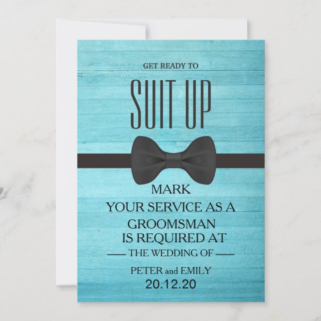 Din tjänst som Groomsman Inbjudningar (Framsida)
