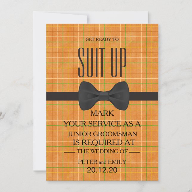 Din tjänst som Groomsman Inbjudningar (Framsida)