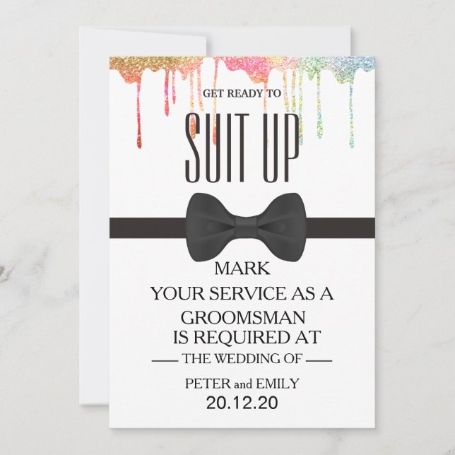 Din tjänst som Groomsman Inbjudningar (Framsida)
